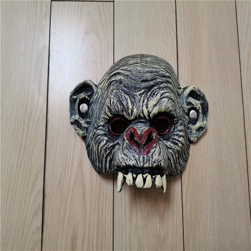 Full Face Animal Mask Cosplay Orangutan Adult Child Mask Decoration Party Halloween Party Tricky Fun Mask Fool' Day 25cm