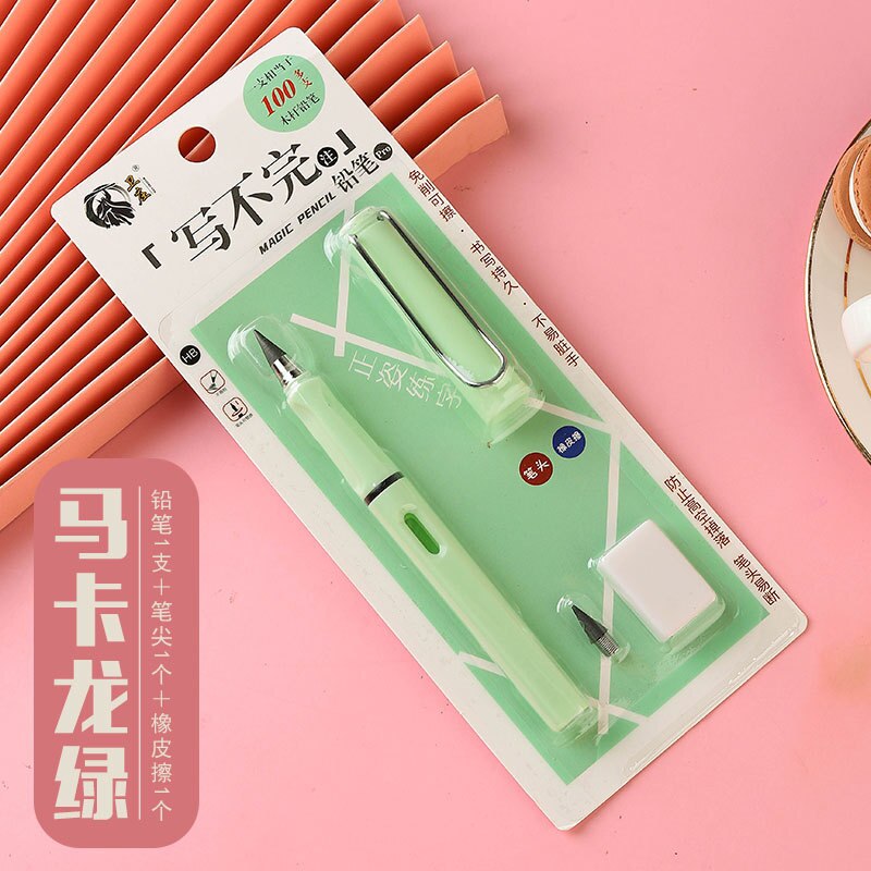 Magic Pencil Eternal Pencil Endless Pencil No Need Sharpen Calligraphy Students Stationery School Supplies HB Technology: green set