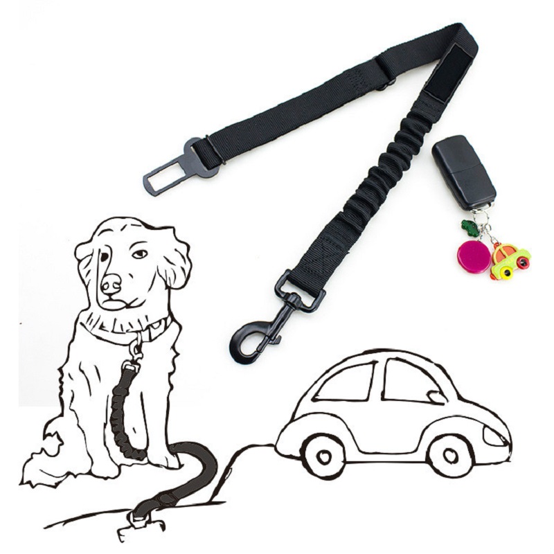 Verstelbare Hond Kat Autogordel Veiligheid Leash voertuig Nylon Gordel Honden autogordels Intrekbare huisdier tractie touw