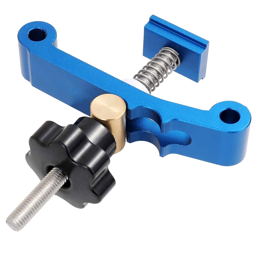 Woodworking T Slot Block Clamp Carpentry Pressboard Clamp Kit Multi-Purpose T Track Clamp Positioning Limiter Miter Clip Device