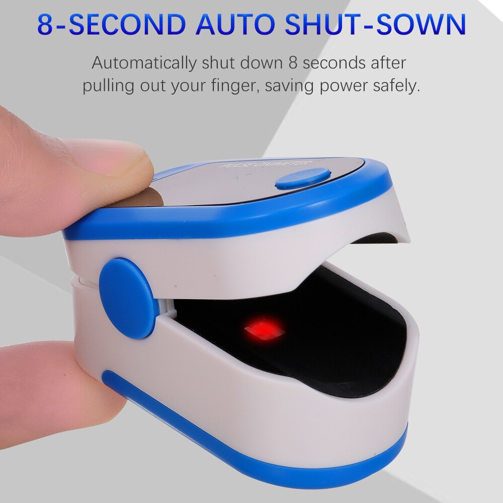 Finger Pulse Oximeter OLED Display Blood Oxygen Saturation Monitor SpO2 Pulse Rate Measurements Portable Oximeter Indoor Outdoor