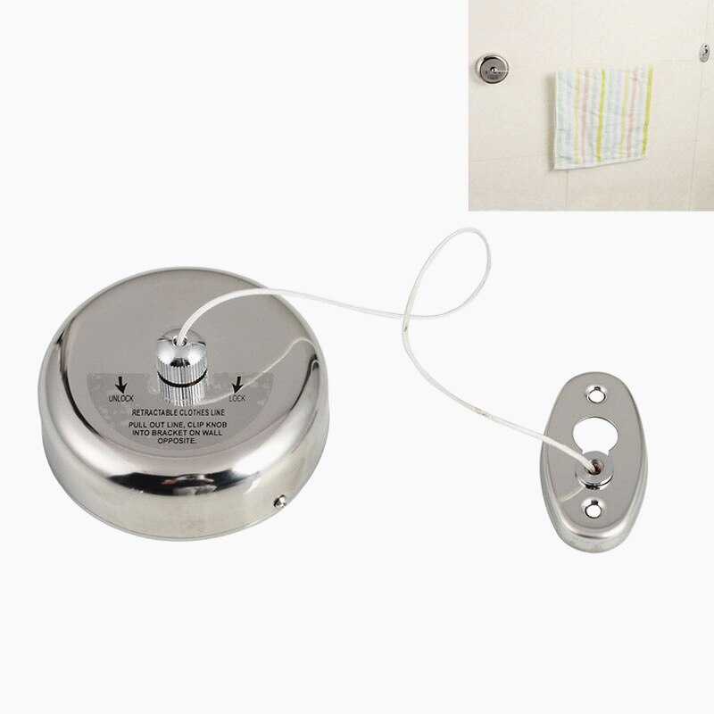 304 stainless steel wall hanging invisible clothesline,Hotel bathroom telescopic invisible drying rack,bathroom Round nylon rope