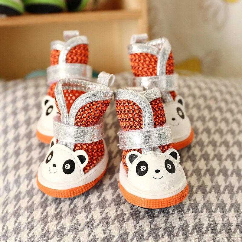 Cute Panda Pet Shoes For Puppies Little Small Dogs Summer Breathable Cat Boots Footwear Accessories For Yorkshire Products