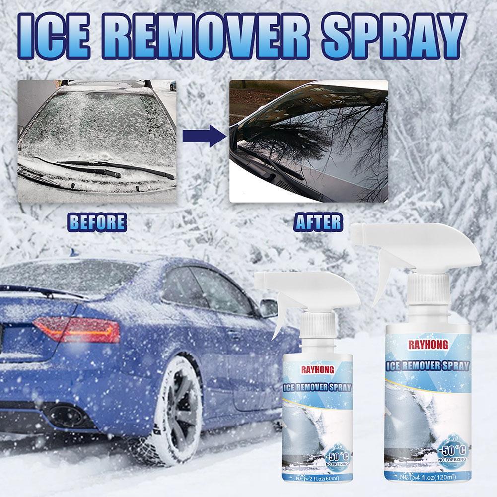 Car Windshield De-icer, Window De-icing Spray, Melting and Defrost Antifreeze, 60/120ml Quick Agent, Q1T7