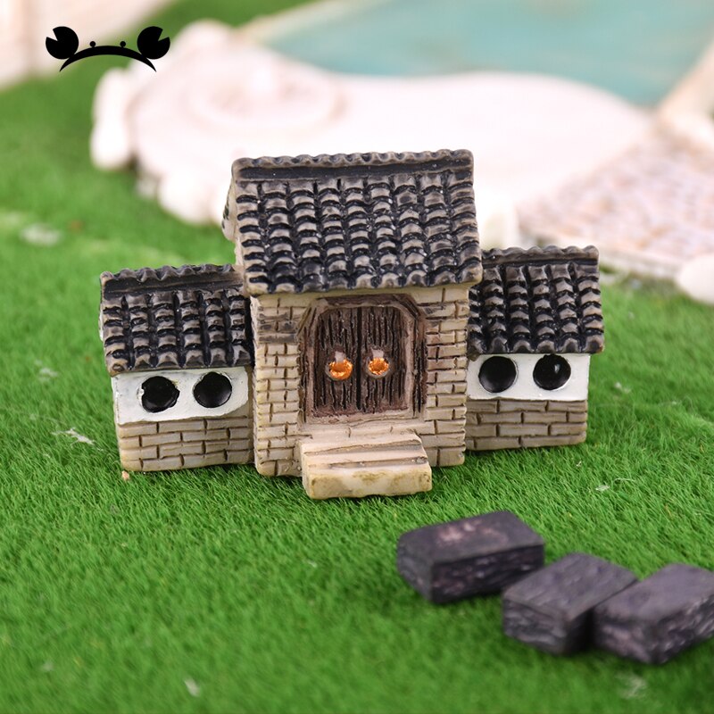 3 pcs DIY Hars Huis Model Micro Landschap Ornament Oude Stad Gate Chinese Stijl Archway