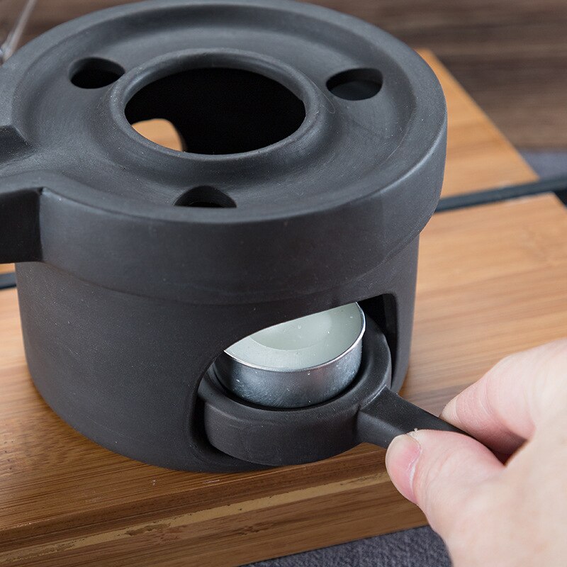 Base de calefacción para tetera, calentador de café con bandeja de cerámica, calentador de café, vino, té, vela