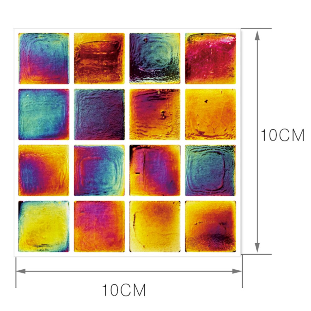 PVC Anti-collision Tile Stickers 10pcs/set DIY Waterproof Floor Decor Decal Mosaic Thickened Wall Tile Stickers