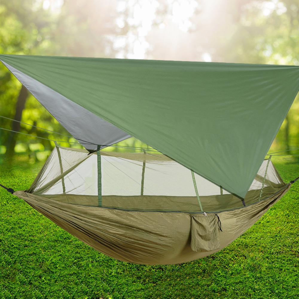 Hamac de Camping Portable étanche, tente, auvent de pluie, moustiquaire, en Nylon