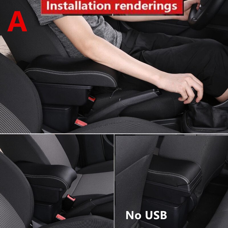 Voor Ford Fiesta Armsteun Doos Voor Ford Fiesta MK7 Interieur Onderdelen Speciale Retrofit Onderdelen Auto Armsteun Center Opbergdoos Met usb