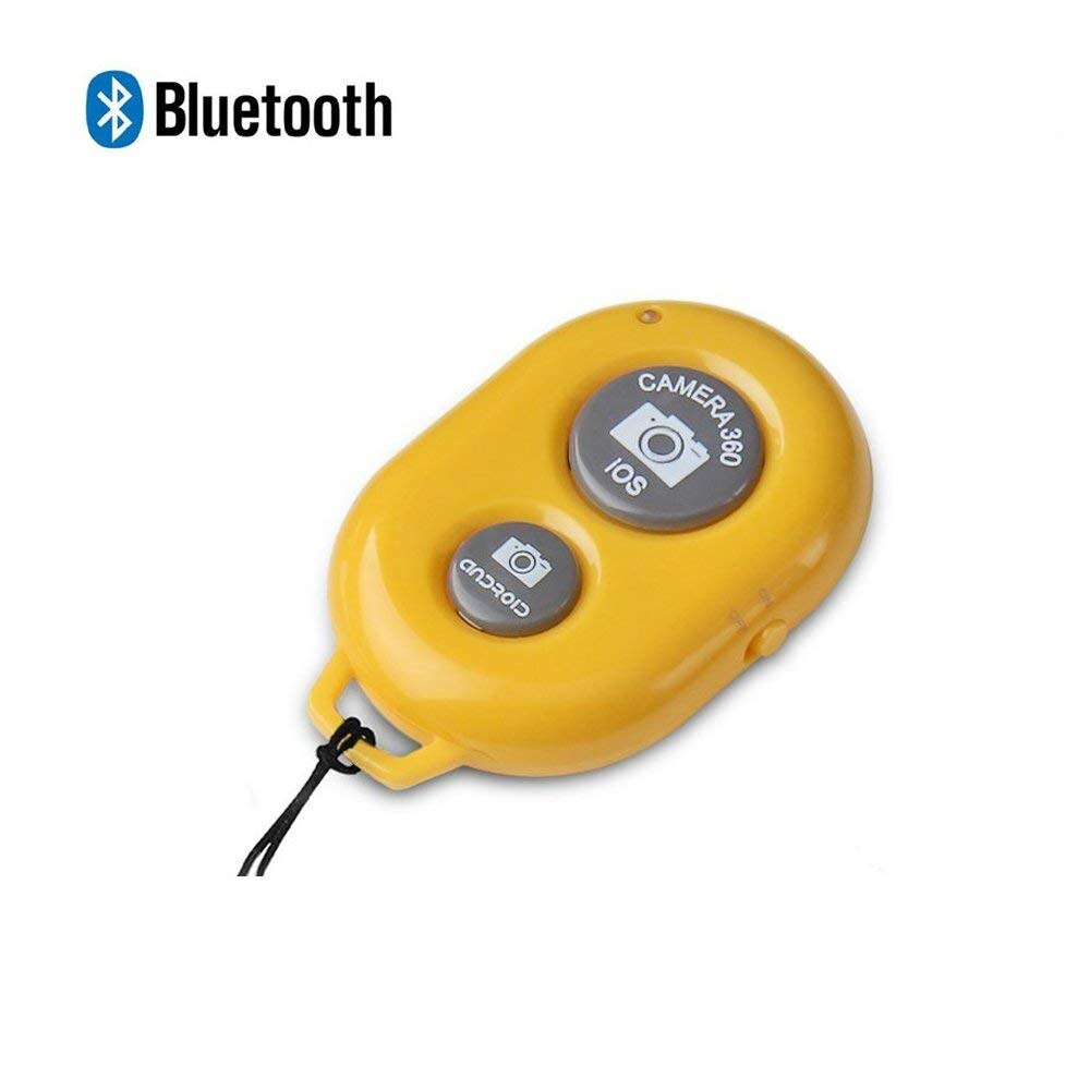 Bluetooth Selfie Wireless Camera Shutter Remote Control Release Self Timer for iPhone for xiaomi for Samsung: Yellow
