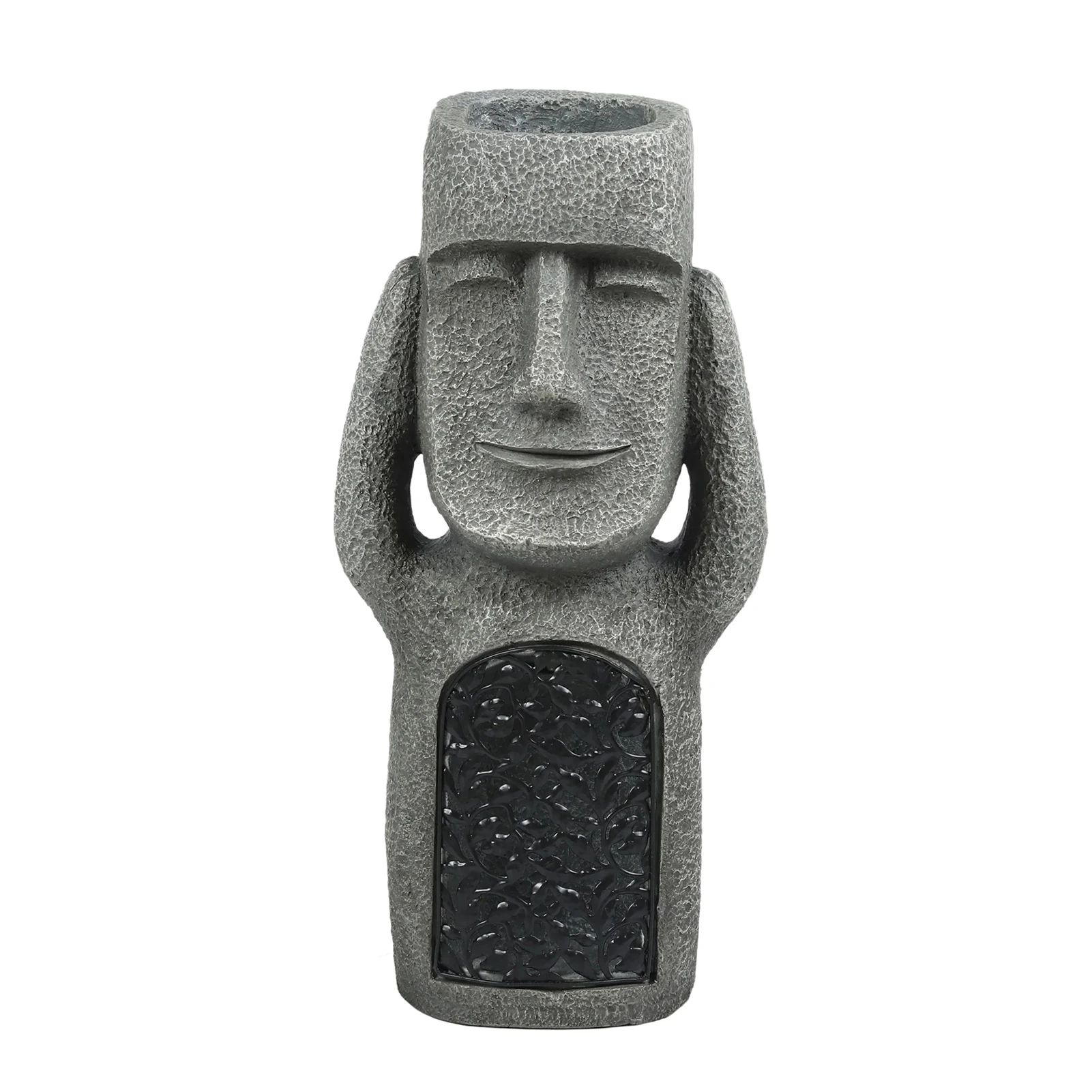 See Hear Speak No Evil Garden Easter Island Statues Resin Sculpture Outdoor Decoration Home Vase Statue Decor Figurine