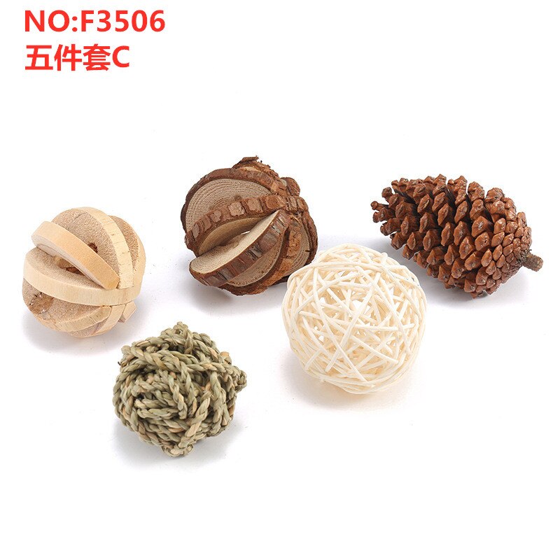 10PCS Hamster Chew Toy Set,Rat Toys Natural Pine Wood,Gerbil,Hamster,Chinchilla&#39;s Favorite Chewing Toy,Toys Accessories: 5PCS  NO 3506
