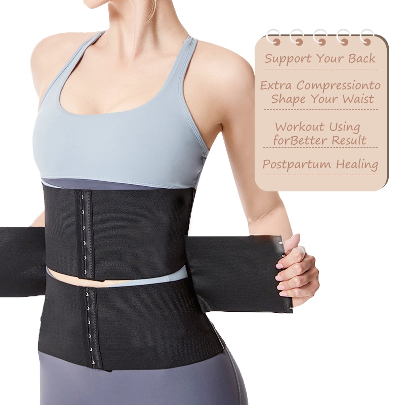 Treinador de cintura ajustável para mulheres, shaper underbust do corpo, 3 ampulhetas segmentadas, 3 ossos de aço 1pc