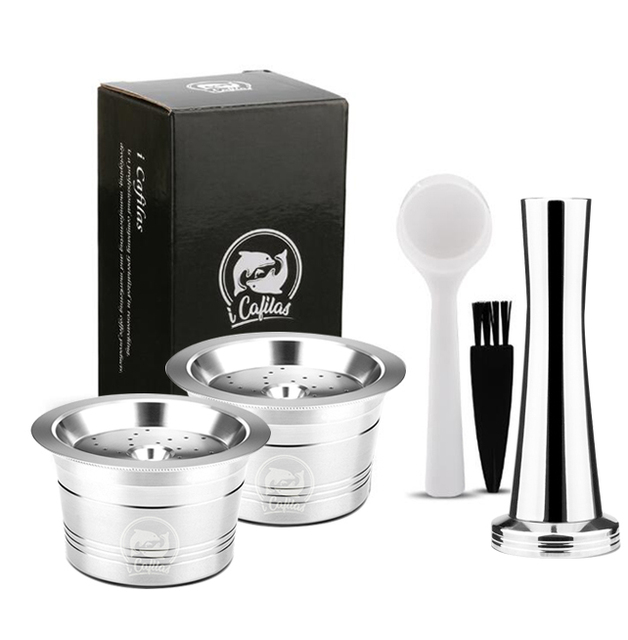 Cápsula de café reutilizable recargable, respetuosa con el medio ambiente, STEE K Fee & Tchibo Cafissimo ALDI Expressi, compatible con máquina Tchibo: Gris claro