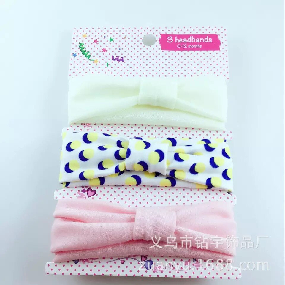 3 st /6 st bebis flickor pannband pilbåge blomma hårband tillbehör baby huvudbonad bomull huvudbonad barn flickor hårtillbehör set: 25