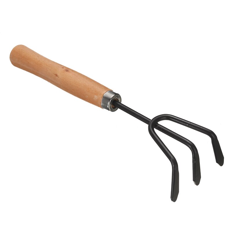 3Pcs Mini Shovel Rake Set Potted Planting Tool Shovels Spade Rake Gardening Cultivator Fork Trowel Shovels Claw Wood Handle