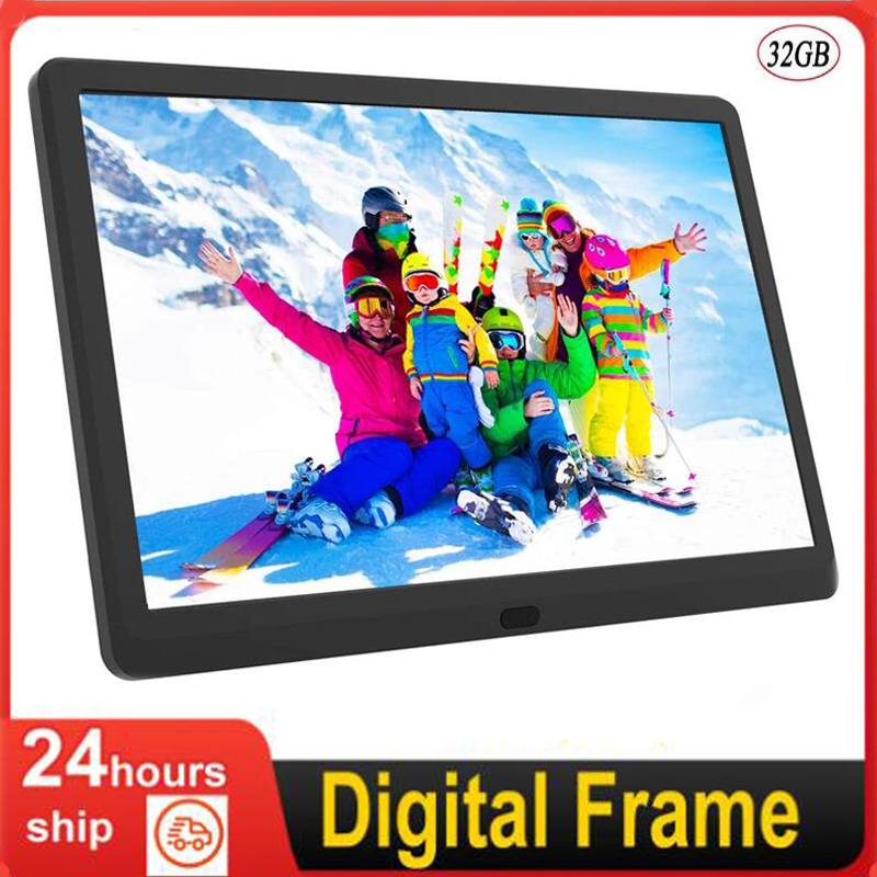 Cadre Photo numérique de 10 pouces avec écran IPS 1280x800, cadre Photo numérique avec diaporama vidéo et musique 1080P, fonction complète