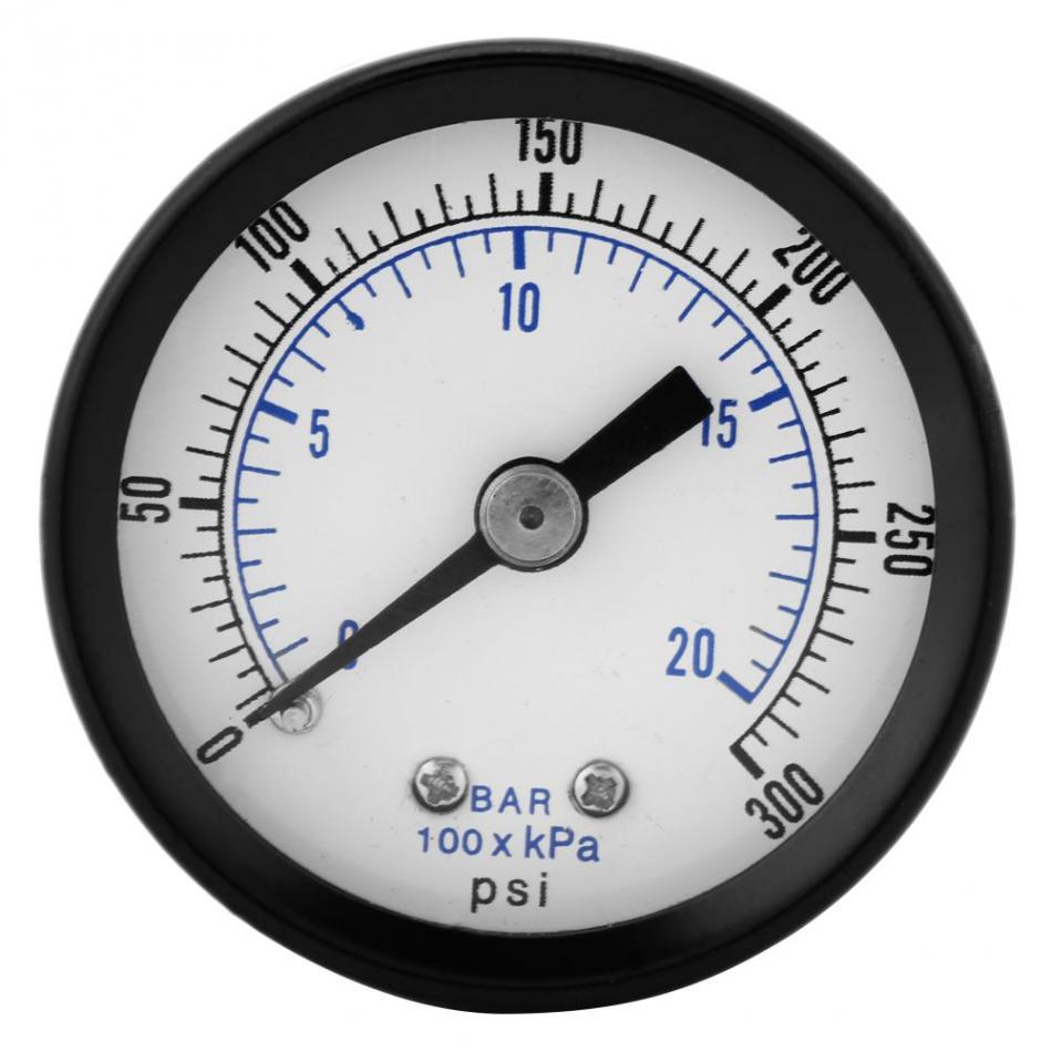 0-300PSI Mini Manometer Voor Fuel Air Olie Vloeibaar Water 0-20bar/0-300psi 1/8 "BSP Draad Vloeistof Manometer vacuüm Meter