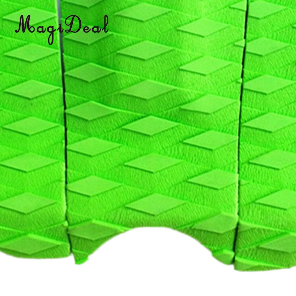 Magideal 3 stk selvklæbende diamantrillet skridsikker eva surf traction pad tail pad deck grip måtte til surfboard shortboard skimboard