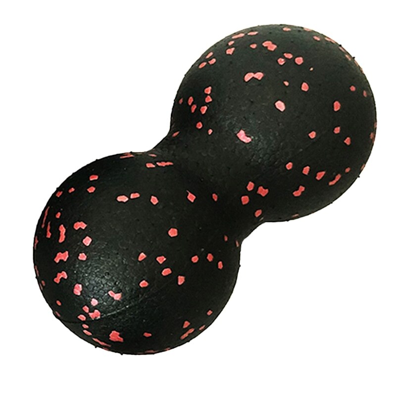 Lacrosse-pelota de masaje de cacahuete, pelota ligera de alta densidad para Fitness, ejercicio de Fascia corporal, alivia el dolor, pelota de Yoga: Beige