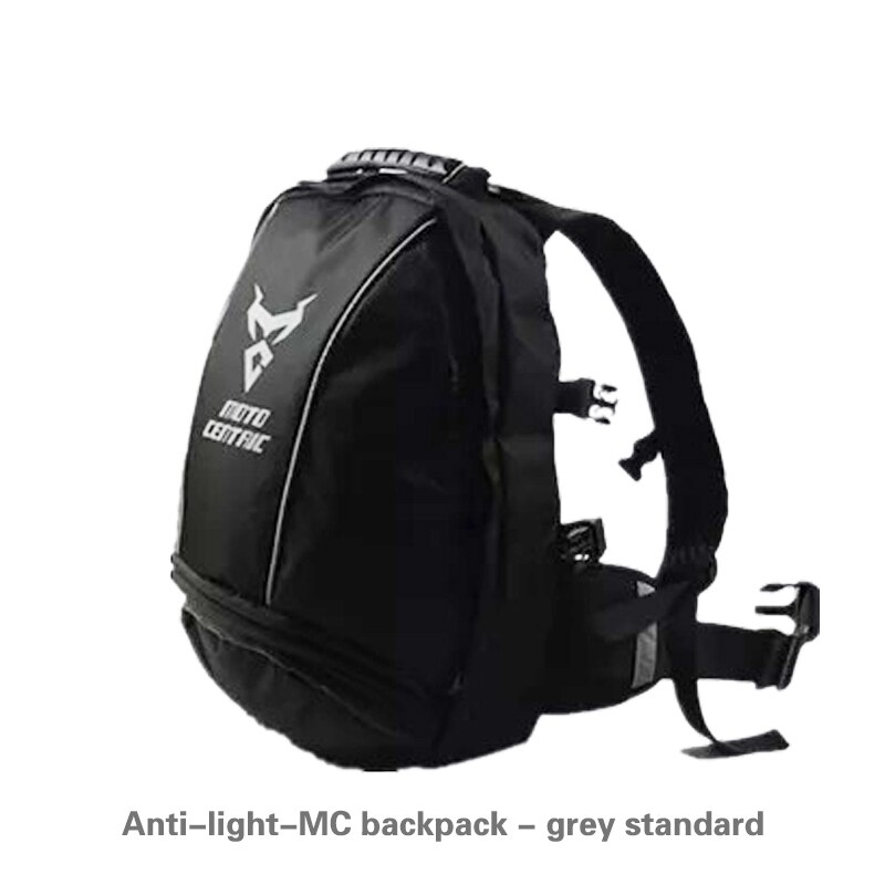 Bolsa trasera para motocicleta, mochila multifuncional duradera para asiento trasero de motocicleta, de alta capacidad, nueva: grey logo