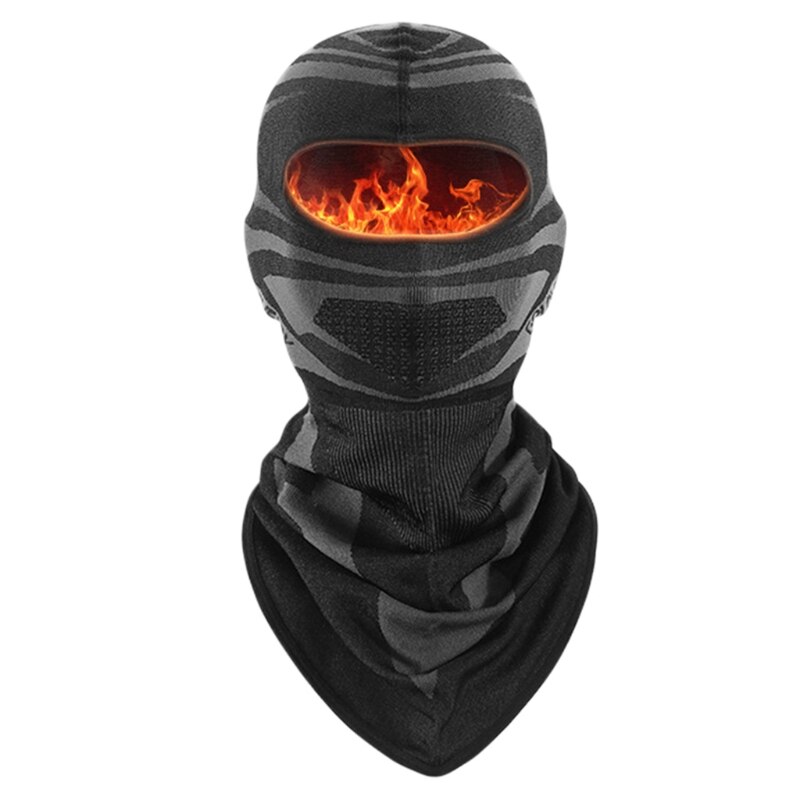 Vinter balaclava skid ansiktsmask hatt vindtät plyschfodrad hals varmare damhuv  lx9e: F