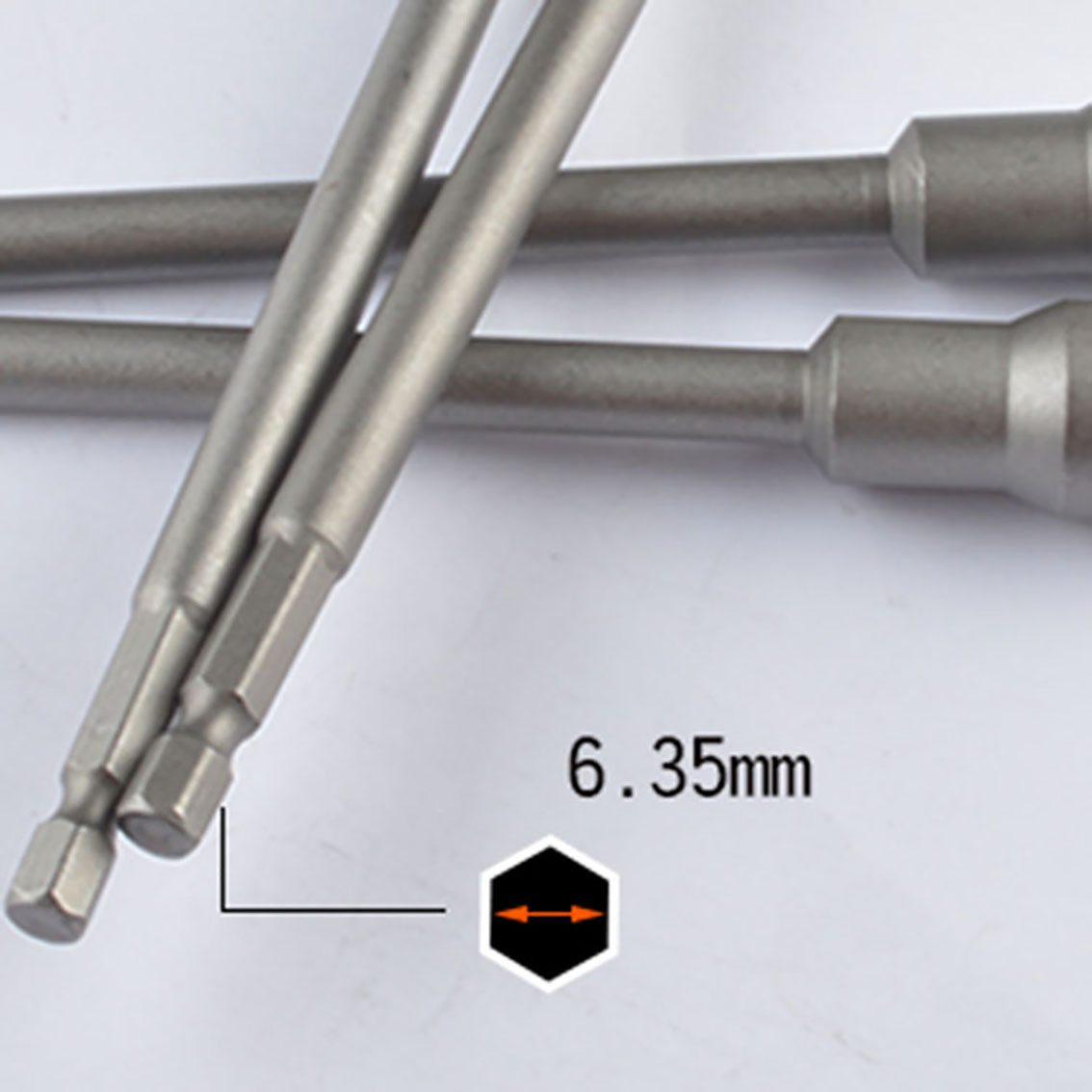 1Pcs 5mm-19mm Lengthen Hex Socket Sleeve Bit Nut Driver for Power Drills Impact Drivers Hand Drills Tools Parts Length 150mm