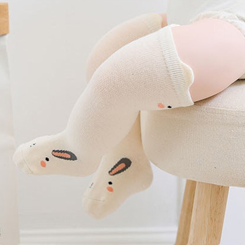 4 cor Infantil Bebés Meninos Meninas Socks Outono Inverno Quente Algodão Padrão Animal Anti-Slip meias até o Joelho Meias Altas Bebê casual Vestindo: Color 4