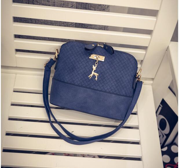 ! 2022 frauen Bote Taschen Mini Tasche Mit Hirsch Spielzeug Hülse bilden Tasche Frauen Schulter Taschen Handtasche bolsa feminina V12: Blau