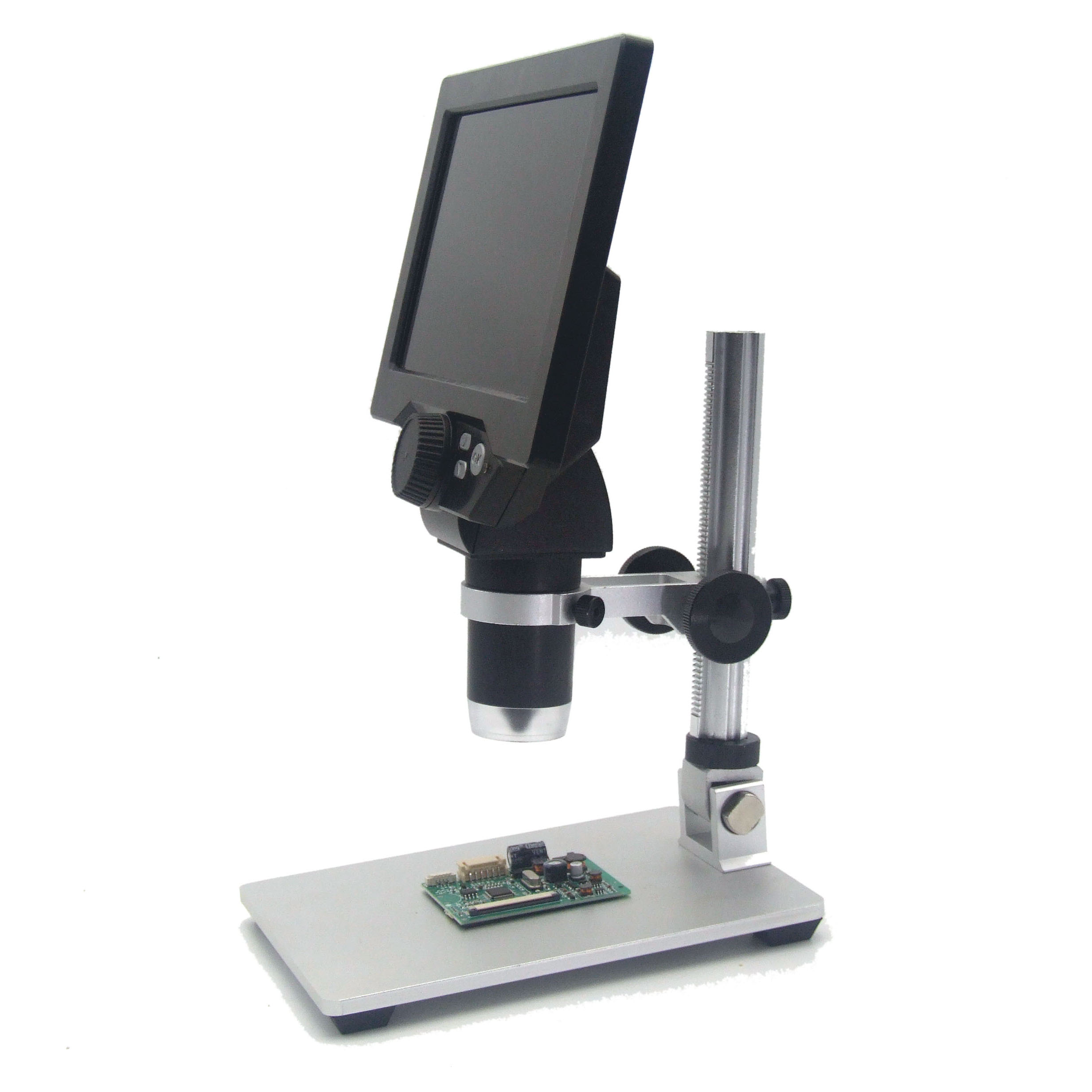 1200X 12MP HD 7" LCD Display USB Electronic Microscope Zoom Video Microscope VGA Magnifying Camera For Phone PCB DIY Soldering