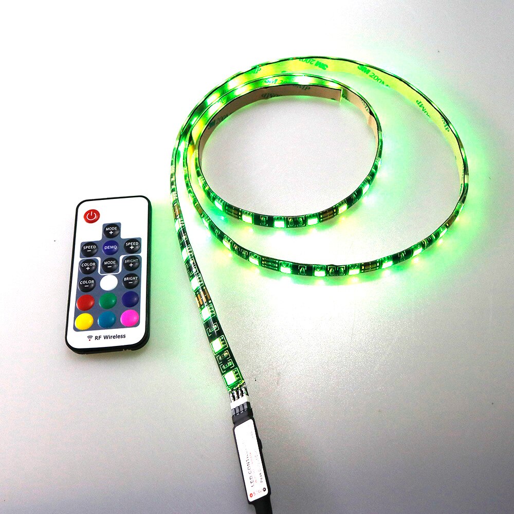5 v led Controler USB LED RGB RF Wireless Remote 17Key Zwart Wit Kabel Voor 5 v 5050 3528 SMD LED Strip TV Achtergrond Verlichting