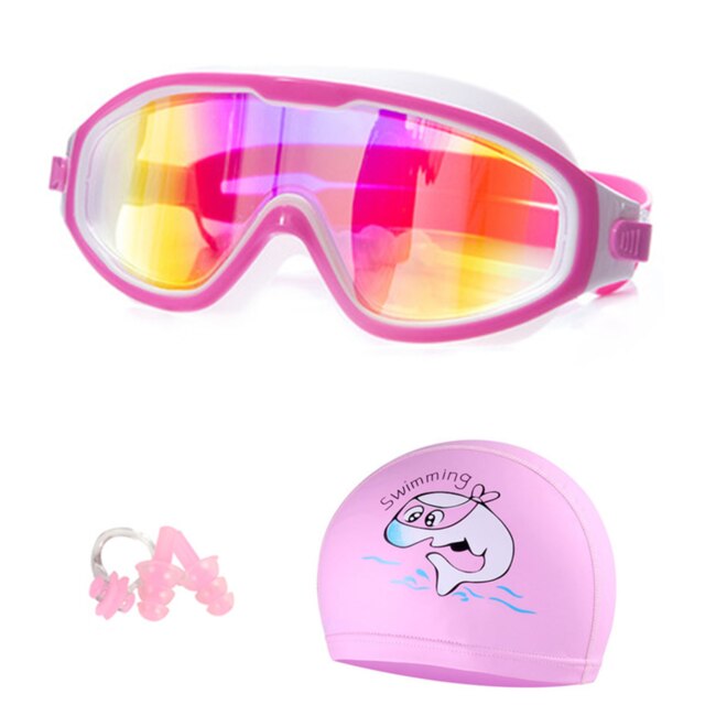 Kids Swim Eyewear Professionele Jongens Meisjes Frame Anti-Fog Zwembad Zwemmen Bril Siliconen Masker Zwembril: Rood