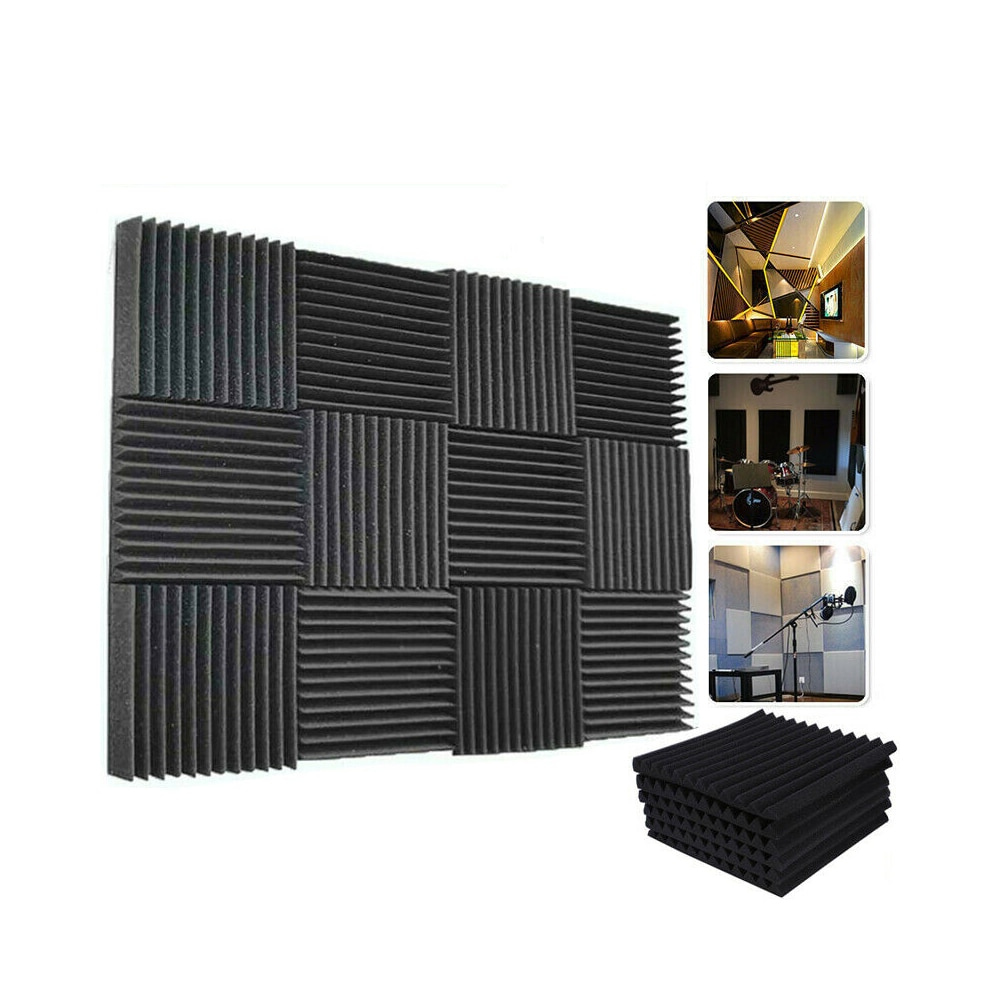 12Pcs Akoestische Wandpanelen Geluidsisolatie Foam Pads Studio Geluidsisolatie Isolatie Akoestische Muur Schuim Padding Studio Foa