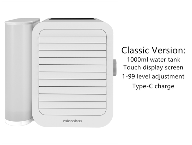 Xiaomi Microhoo 3 In 1 Mini Air Conditioner Water Cooling Fan Touch Screen Timing Artic Cooler Humidifier Bladeless: classic version