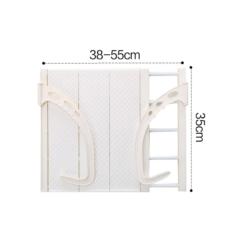Multifunction Home Balcony Hanging Hanger Shelf Adjustable Foldable Clothes Shoes Drying Rack Holder Storage Organizer Shoe Rack: White-S