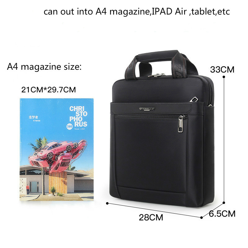 Shoulder Bag for Men - 12.9 Inch Tablet - Waterproof Nylon Work Satchel