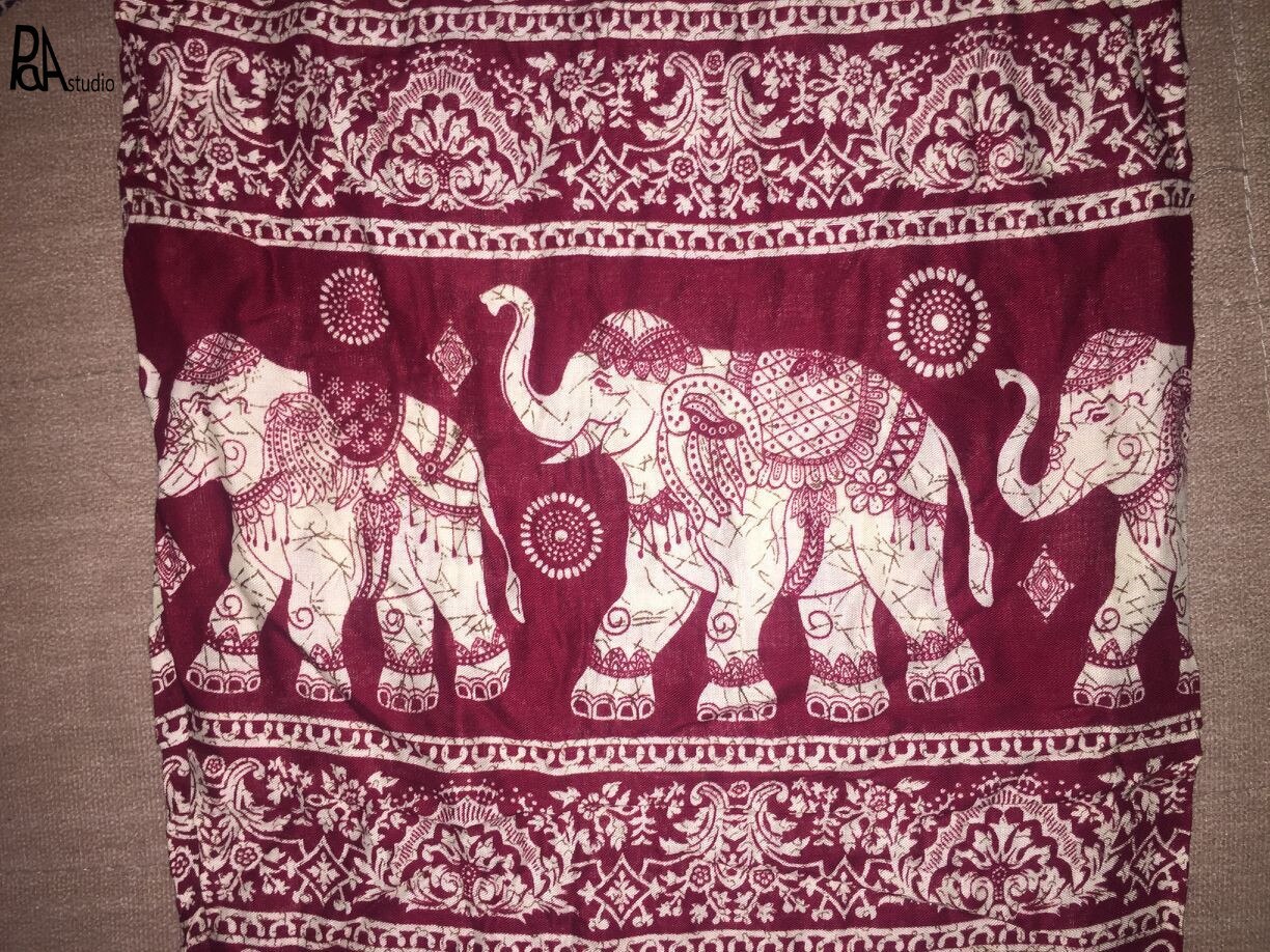 Bandana popular tailandesa de algodón para verano, Pantalón ancho holgado con cordón en la cintura de elefante, pantalones para correr en la playa
