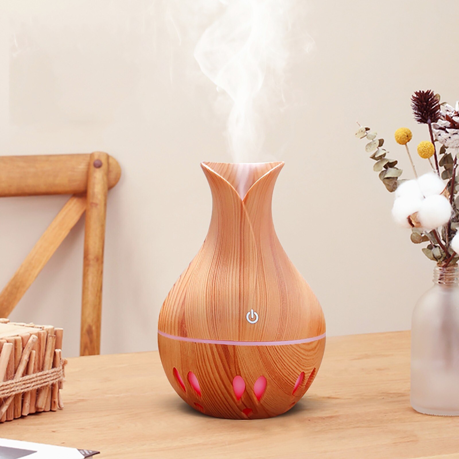 Thuis Luchtverfrisser Diffuser 130Ml Mini Draagbare Aroma Essentiële Olie Diffuser Led Aroma Aromatherapie Luchtbevochtiger Gratis: Yellow