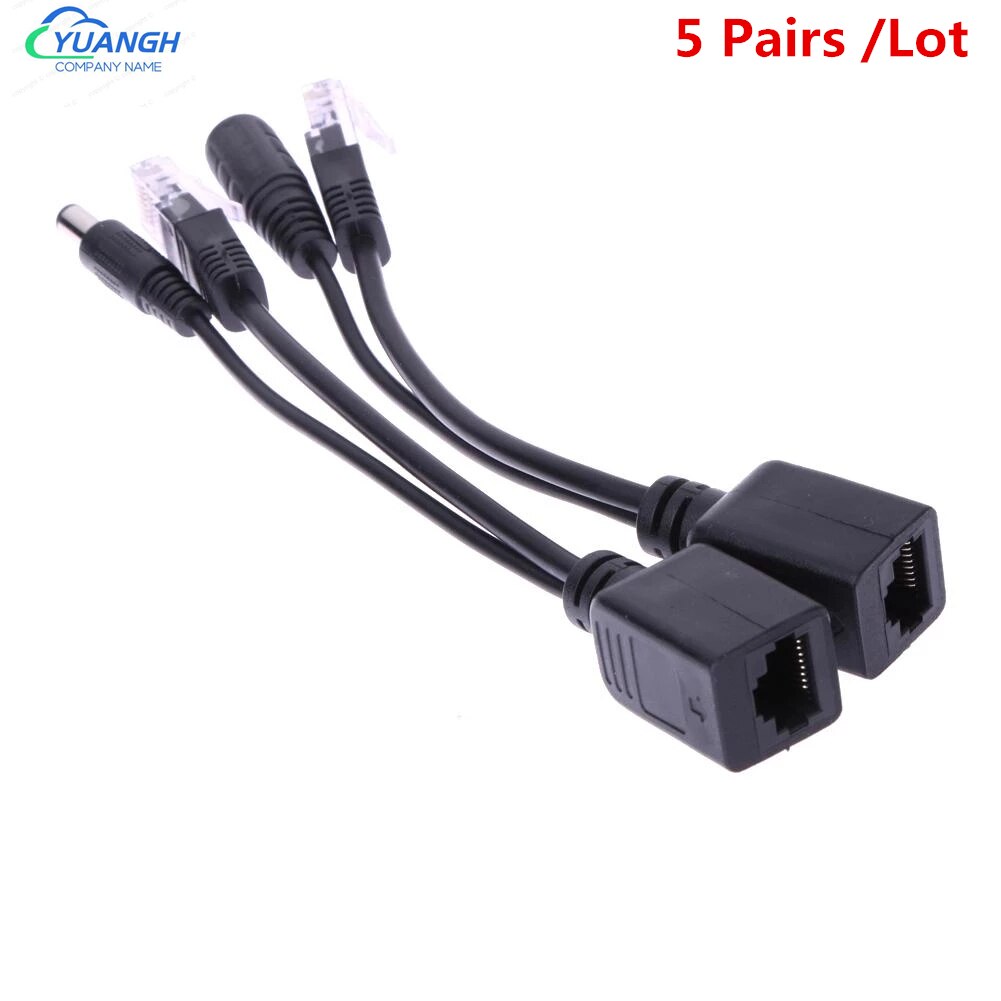 POE Cable Passive Power Over Ethernet Adapter POE Splitter RJ45 Connector Module 12-48v For IP Camera