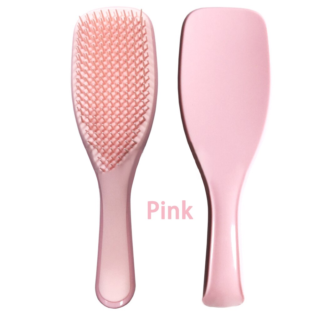 Portable Soft Newborn Baby Hair Brush Baby Kids Comb Child Hairbrush Sets Boys Girls Head Massager Wet and dry massage comb: pink