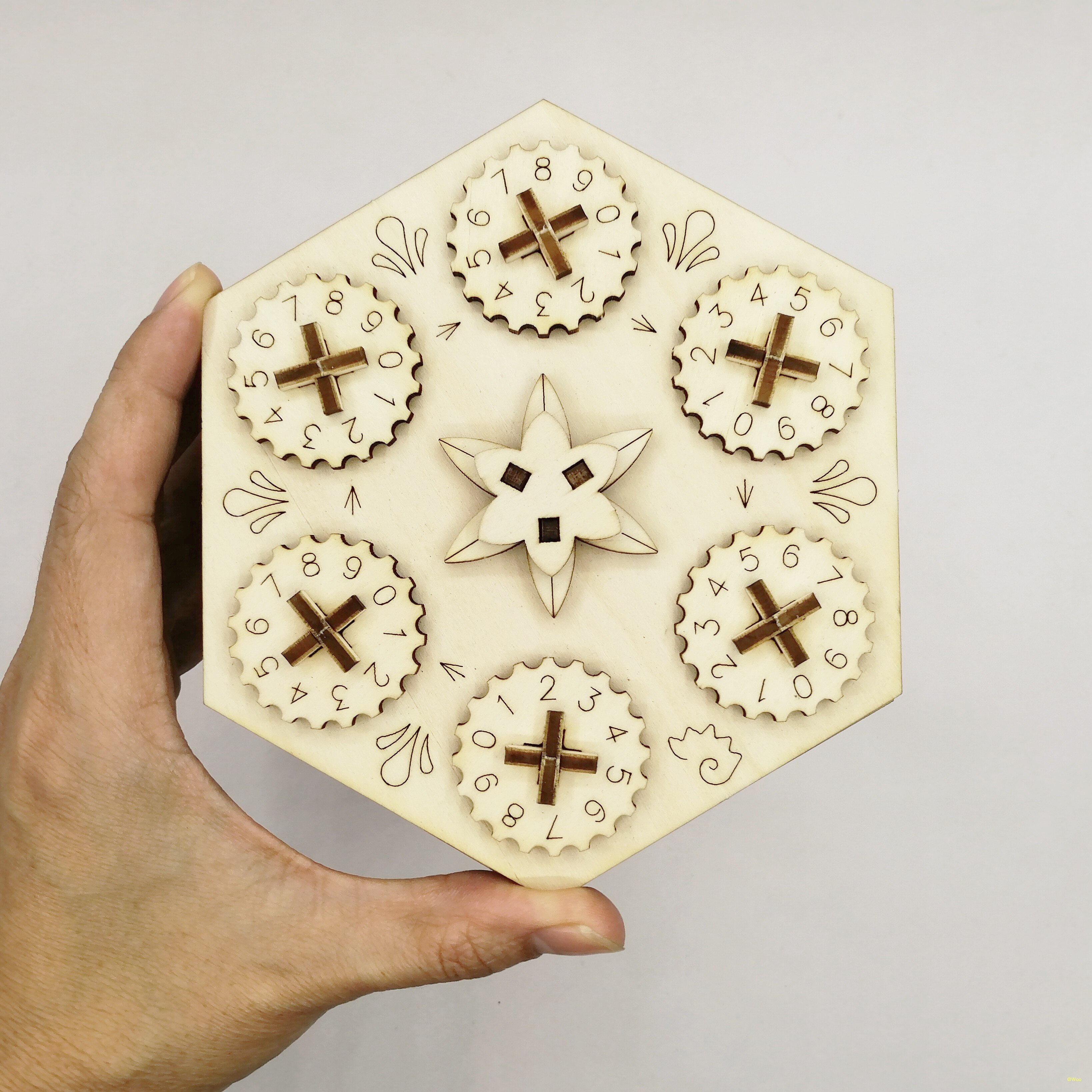 Cipher Code Deposit Box 3D Puzzles Mechanical Wood... – Grandado