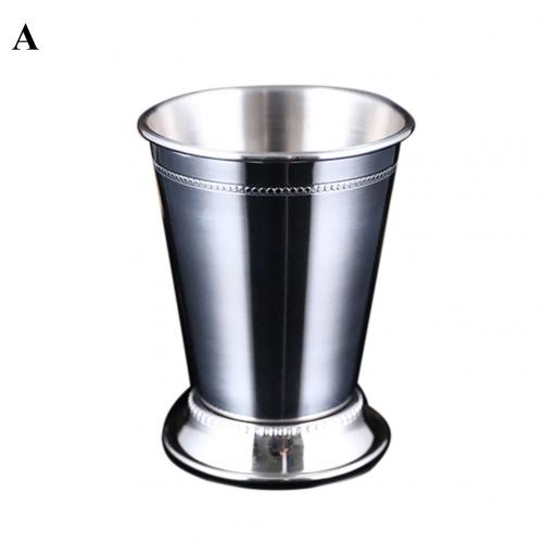 360ml Stainless Steel Rust-proof Mojito Mint Julep Cup Bar Party Beer Cocktail Drink Mug Easy to Clean: A Silver