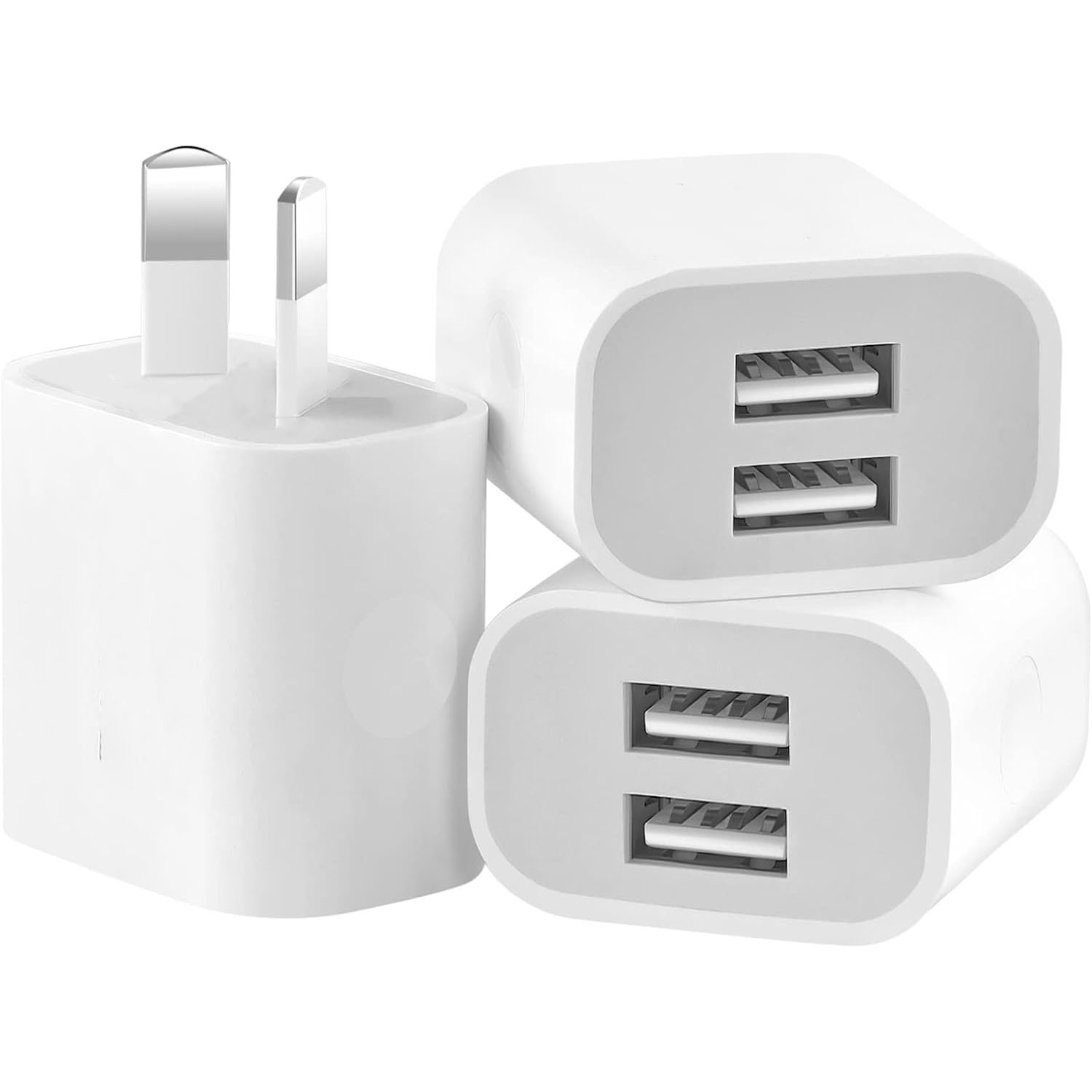 1/3/5/10 Uds cargador Universal 5V 2.1A adaptador de enchufe AU teléfonos móviles enchufe de alimentación de doble puerto adaptador de pared estándar para teléfono móvil: canadense