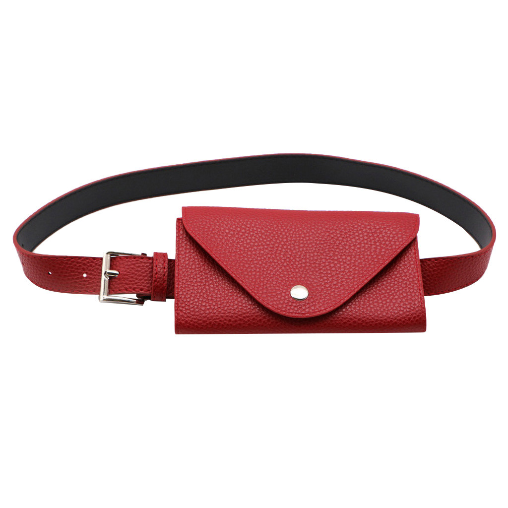 Neue Taille Tasche PU Leder Fanny Pack Femal Gürtel Telefon Beutel Kleine Brust Pack Taschen Vintage Frauen Gürtel Messenger Taschen: a