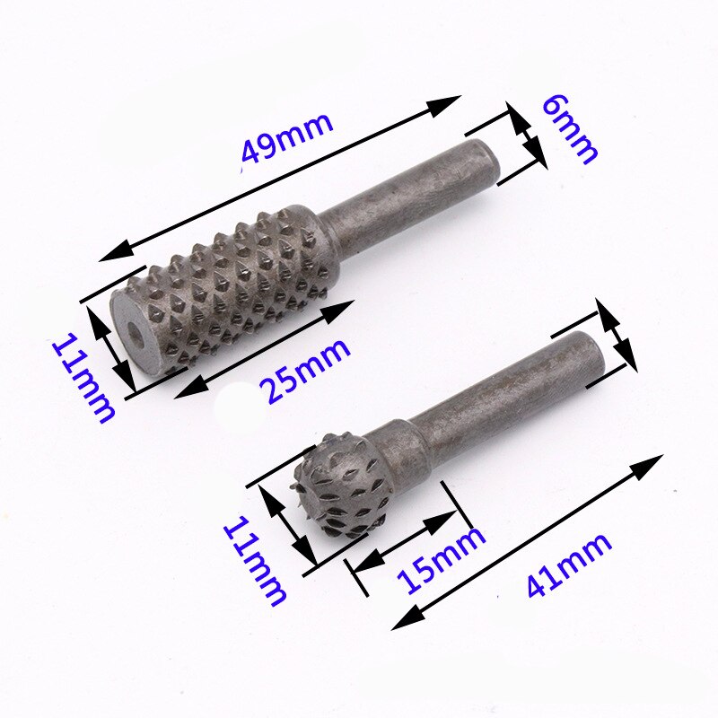 5pcs Wood Rasp File Drill Bits Rotary Set For Woodworking Carving Artifact Tool 6.35mm(1/4") Round Shank Burr
