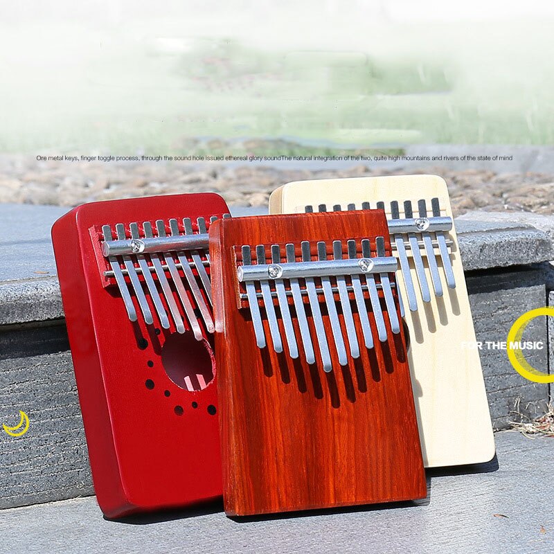 8/10 teclas kalimba pinho sólido africano mogno polegar dedo piano sanza mbira calimba tocar com guitarra instrumentos musicais de madeira