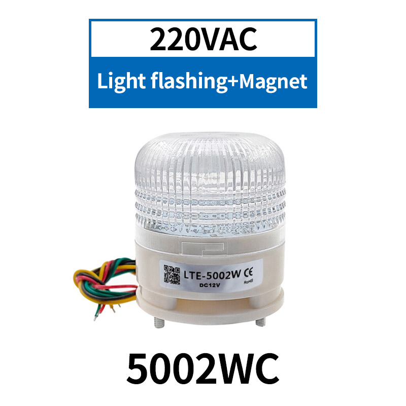 LTA5002 12 V 24 V 220 V 3 Farbe Strobe Signal Warnlicht Magnet Anzeige Licht LED Lampe Kleine blinkende Summer Sicherheit Alarm: Black