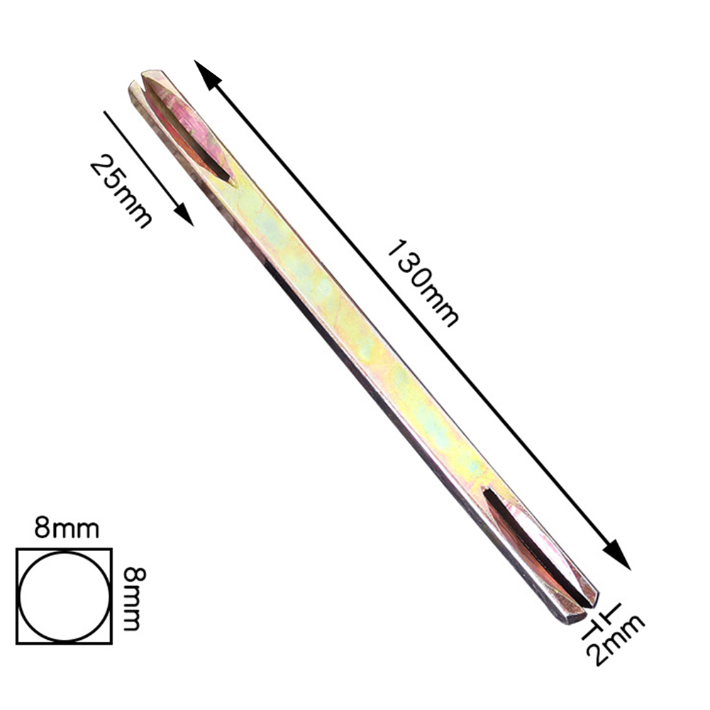 85-130 mm vierkante spindel 8 mm gegalvaniseerde deur raamgreep ijzeren vierkante pin houdt stevig de deurgrepen vast: Goud