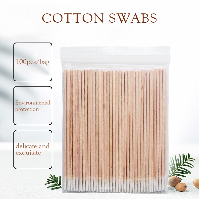 Bastoncillos de madera para limpieza de uñas, 300 piezas, Corrector de detalles para manicura, quitaesmalte, herramientas de arte