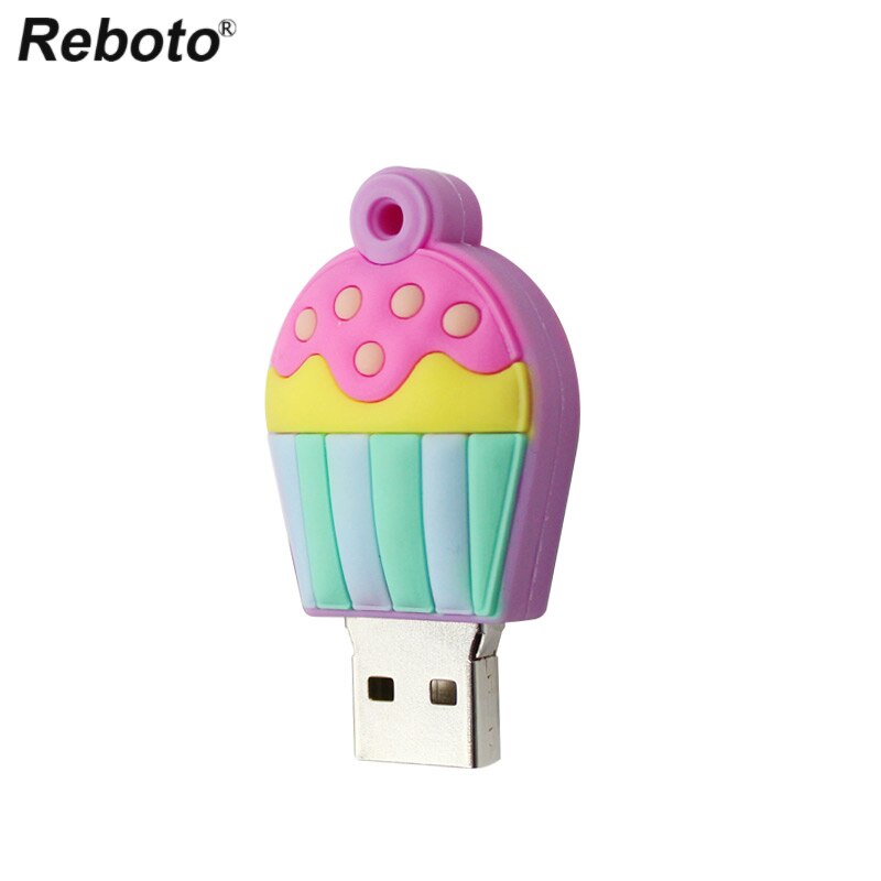 Retobo 64GB Pendrive Memory Disk 32GB Usb 2.0 Pen Drive 16GB Sweet Girl Usb 8GB U Stick Pink Cup Cake Donut Souvenir